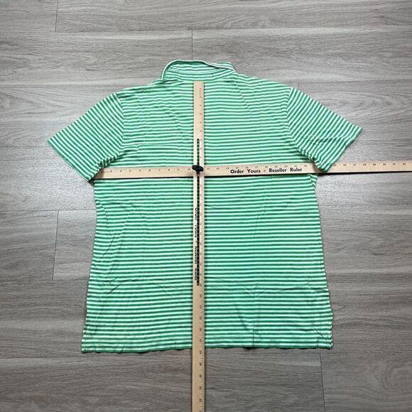Polo Ralph Lauren Shirt Mens Extra Large Green Yachting Club Striped Pocket - Picture 11 of 14